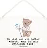 Mr. & Mrs. Panda Schild Orthopäde Herz DIN A6 - Weiß - Produktbild-Vorschau 1