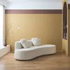 sweeek - Organisches Sofa, 3-Sitzer, Bouclette - Weiß Produktbild-Vorschau 2