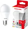 A product shot of a Toshiba LED light bulb next to its packaging. Náhľad obrázku produktu