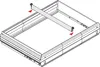 An illustration showing a metal bar being attached to a frame. Produktbild-Vorschau