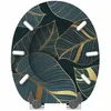 A toilet seat with a monstera leaf pattern. Produktbild-Vorschau
