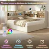 MODFU Schlafsofa Jugendbett140x190 cm mit LED Produktbild-Vorschau 4