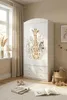 Kleiderschrank Kinder Weiß 2 Türen 2 Schubladen 88x187 cm Produktbild-Vorschau 3