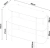 Konzolový stolík 'Enebakk' Stojaci regál 70x90x32cm čierny Náhľad obrázku produktu 4