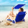 CASARIA® Sonnenliege Klappbar mit Rädern & Sonnendach Produktbild-Vorschau 4
