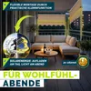 tillvex Klemmmarkise 300 cm Taupe mit Solar LED mit Produktbild-Vorschau 8