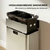 HOMCOM Küchenmülleimer 2 x 28L Edelstahl-Tretmülleimer mit Produktbild-Vorschau 7