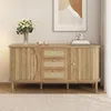 okwish Sideboard in Holzoptik mit Schiebetüren, Produktbild-Vorschau 3