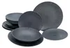 CreaTable Vesuvio Schwarz Tellerset 12-tlg Steinzeug Produktbild-Vorschau 2