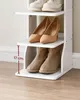 A white shoe rack with shoes on each of its three visible shelves. Náhled obrázku produktu