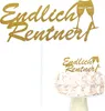 Oblique Unique Endlich Rentner Torten Topper Glitzernd gold Produktbild-Vorschau 1