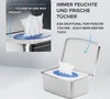 ovimar Feuchttücher Box mit Deckel Egense | in edlem silber Produktbild-Vorschau 2