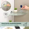 Skleněná rohová polička Bremermann LUCENTE z nerezové Náhled obrázku produktu 4