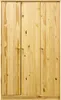 Möbilia Kleiderschrank | mit 3 Türen | Kiefer-Holz massiv | Produktbild-Vorschau 1