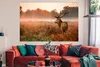 MuchoWow® Poster Hirsche - Nebel - Herbst 180x120 cm - Produktbild-Vorschau 2
