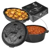 Gusseisen Dutch Oven 6 Liter, Deckel als Pfanne, Produktbild-Vorschau 1