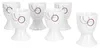 6er Set Eierbecher Palazzo 4,8cm - aus weißem Porzellan mit Produktbild-Vorschau 2