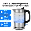 ProfiCook® Wasserkocher Edelstahl | 0,5 Liter | blau Produktbild-Vorschau 2