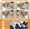 COSTWAY Kleiderschrank und Aufbewahrungssystem, 122-244 cm Produktbild-Vorschau 8