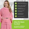 heimtexland ® Ärmeldecke TV Kuscheldecke mit Ärmeln Taschen Produktbild-Vorschau 3