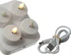 LED Teelichter - 4 wiederaufladbare LED Teelichter mit Ladestation - D- 4cm - flackernd - weiss Produktbild-Vorschau