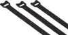 Three black velcro straps are laid out diagonally on a white background. Produktbild-Vorschau