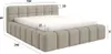 A diagram of a bed with dimensions indicated. Produktbild-Vorschau