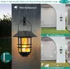 A collage of images showing a solar-powered lantern in different weather conditions and environments, highlighting its features. Produktbild-Vorschau