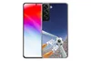 A smartphone with a case featuring a soccer goalkeeper illustration. Produktbild-Vorschau