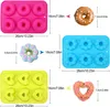 Silikon Donutformen 6 Hohlräume Backform Antihaft 260℃ Produktbild-Vorschau 2