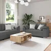 vidaXL Sofa 2 stk. Dunkelgrau Stoff Produktbild-Vorschau 2