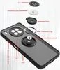 An exploded view diagram showing the components of a phone case with a ring holder. Produktbild-Vorschau