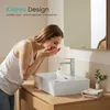 A woman is washing her face at a modern bathroom sink. Anteprima dell’immagine prodotto