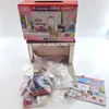 The image shows the Schleich Sofia's Beauties Tier Salon playset, with the box at the top and the opened playset and accessories below. Produktbild-Vorschau