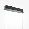 LED Pendelleuchte Metall H: max. 305,7 cm Schwarz länglich Produktbild-Vorschau 3