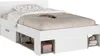 Bett 120 x 190/200 cm mit Kommode und - Weiß und Natur - Produktbild-Vorschau 4