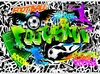 Vlies Fototapete - Football Graffiti 100x70 cm Streetart Produktbild-Vorschau 5