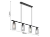 Globo Lighting závěsné svítidlo kovové černé matné, 4x E27 Náhled obrázku produktu 6
