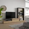 Wohnwand Wohnzimmer, 310x35x186cm, Für TV-Geräte bis zu Produktbild-Vorschau 2