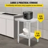 VEVOR Table de travail en acier inoxydable 60 cm x 60 cm Voir les images du produit 4