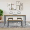 vidaXL Esstisch PANAMA Grau 160x80x75 cm Massivholz Kiefer Produktbild-Vorschau 3