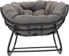 Schaukelstuhl Cozy Stone Aluminium Olefin Schwarz Grau Produktbild-Vorschau 6