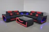 Wohnzimmer Ecksofa L-Form Kunstleder Holz Modernes Design Produktbild-Vorschau 1