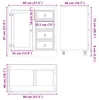 vidaXL Armadio SKI Marrone miele 80 x 46 x 81 cm Legno di Anteprima dell’immagine prodotto 8