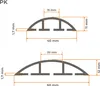 QUEST Káblové lišty z PVC - 200 cm, polkruhové, béžové, Náhľad obrázku produktu 6