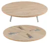 Sofra runder Holztisch mit Klappbeinen, Durchmesser 70 cm, Produktbild-Vorschau 1