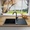 LINDBERGH® Granitspüle Schwarz "MEG11" inkl. Siphon Produktbild-Vorschau 3