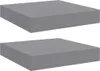 Półki Ścienne, 2 Szt., Szare, 23 X 23,5 X 3,8 Cm, Mdf Podgląd zdjęcia produktu 10