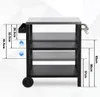 Faziango Grillwagen, 3-Etagen für Outdoor BBQ Servierwagen, Produktbild-Vorschau 2
