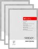 Three silver picture frames are stacked on a white background. The front frame has product information printed on it. Náhľad obrázku produktu